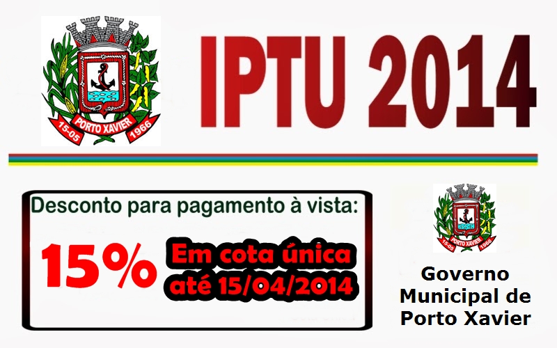 Pagamento do IPTU à vista tem 15% de desconto